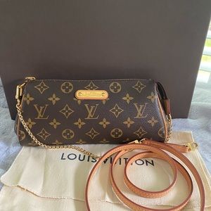 Authentic LV EVA Clutch in Monogram
